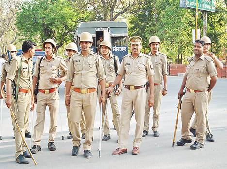 navmi and shobhayatra celibrated in tight security
