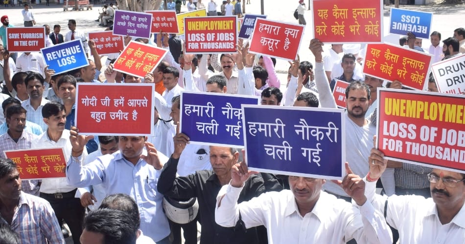 public protest at chandigarh against liquor ban decision of supreme court 