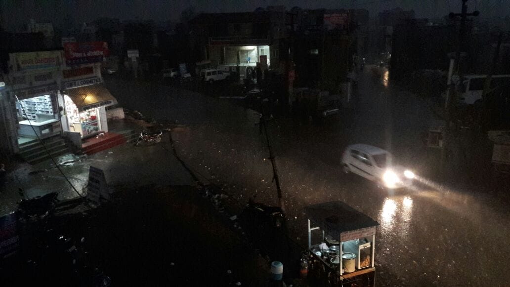 heavy rain in shekawati area in rajasthan