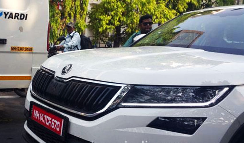 Skoda Kodiaq SUV spied during testing