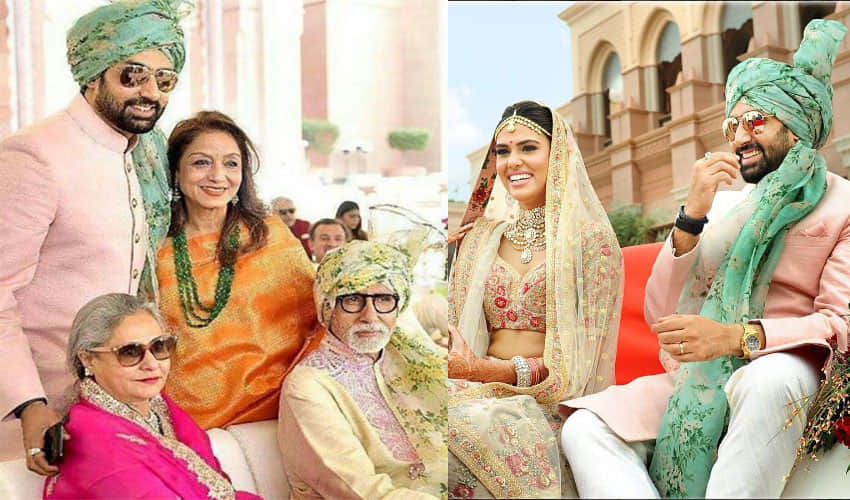 Amitabh Bachcan & Abhishek Bachchan Attend Wedding In Abu Dhabhi, Aishwarya Was Missing