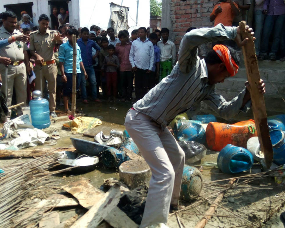 Police action in Subudhia Khurd and Panihwawa village
