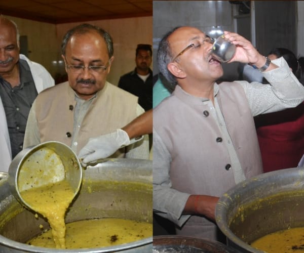  UP minister visits balrampur hospital in Lucknow.