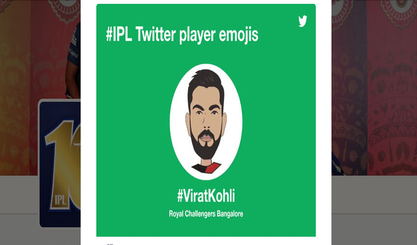 Ipl 10 twitter launches special cricketer emojis