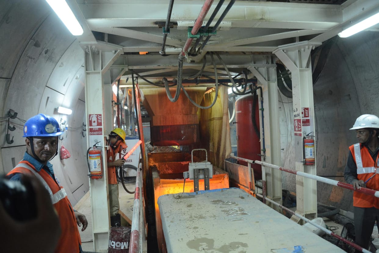 lucknow metro underground tunnel construction starts