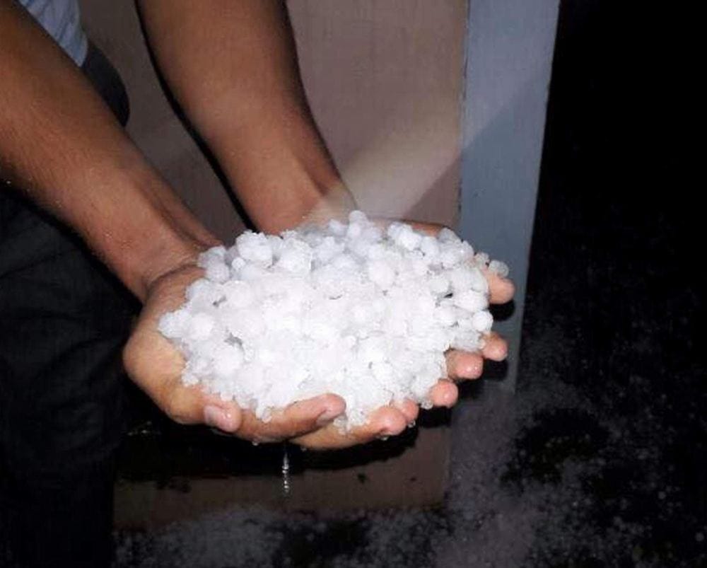 snowfall in mountain area 