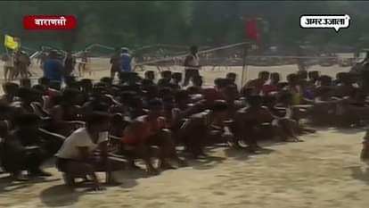 Crowd of youngsters participates in Army recruitment in Varanasi 