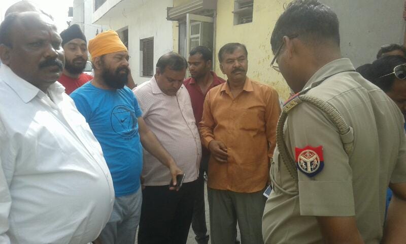Durga throws at Jagran place, BJP flares, communal tension