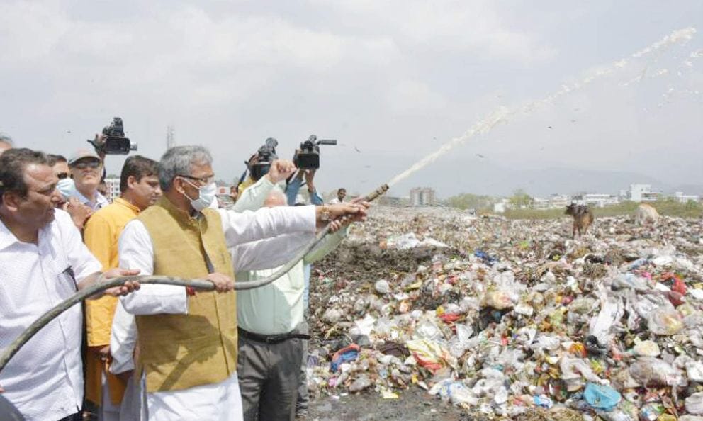 CM Trivendra reached  trenching ground