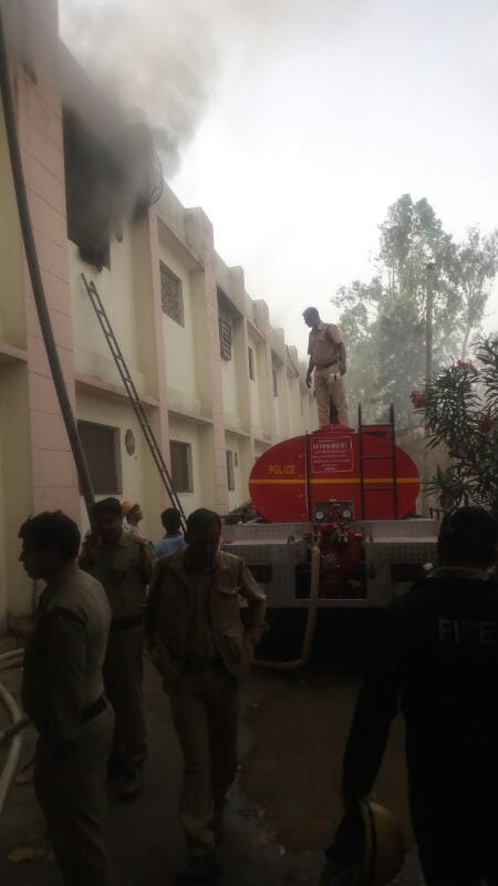 company godown caught fire in haridwar