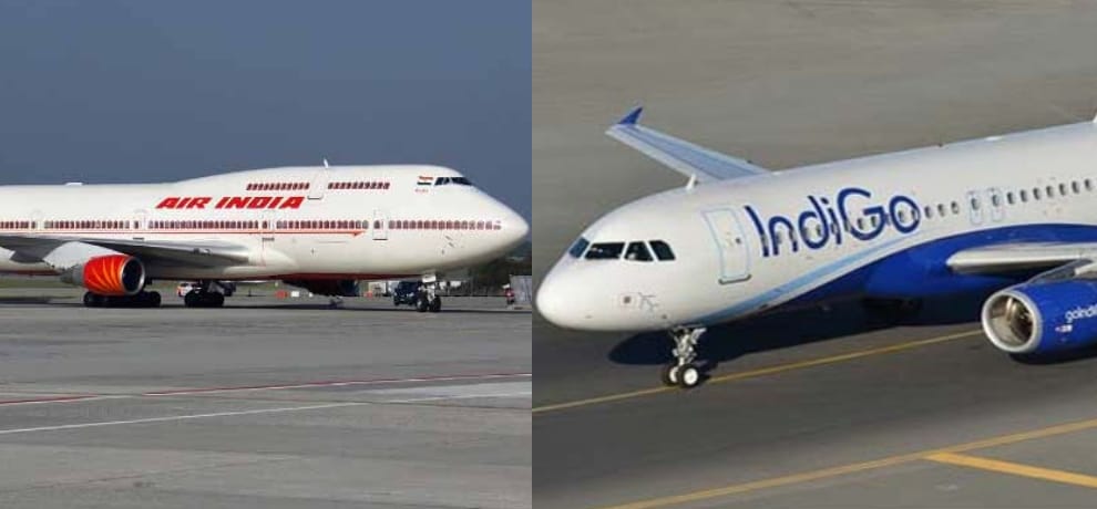 air india and indigo flights clean shave at igi airport were about to collide each other