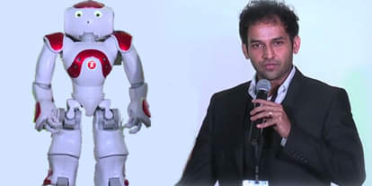vishnu robotics engineering launches humanoid robot in amar ujala conclave