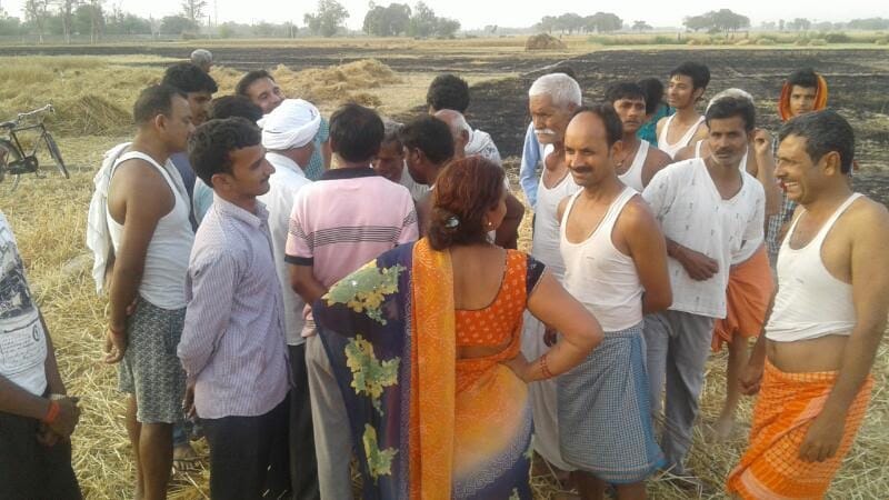 30 bigha wheat crop in the fire