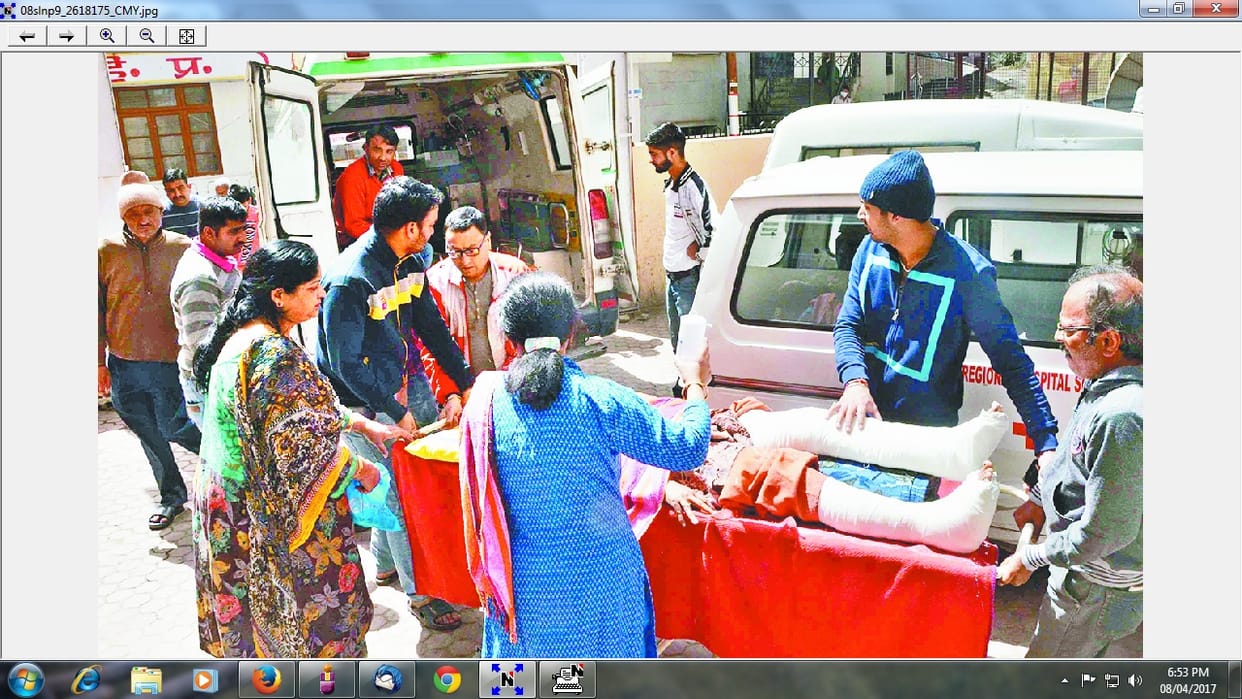 In accident one killed and seven person injuried