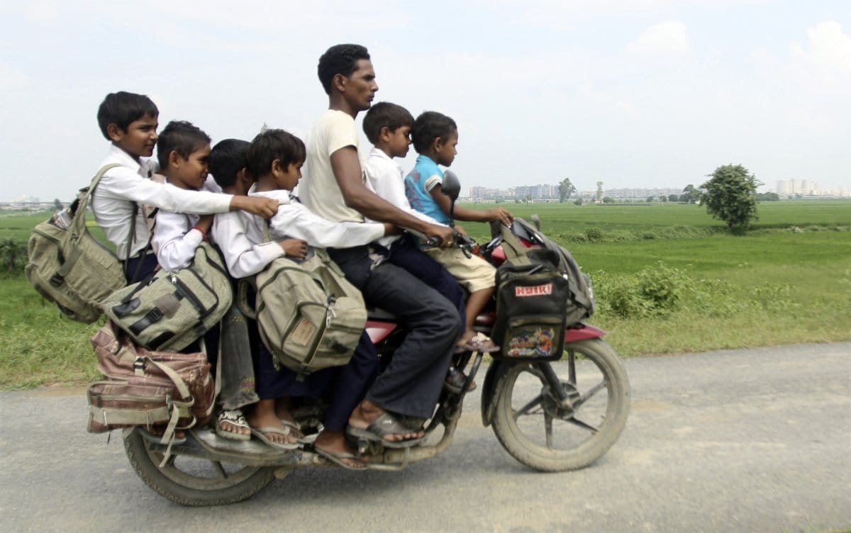 Be careful while your little babies are with you on your bike