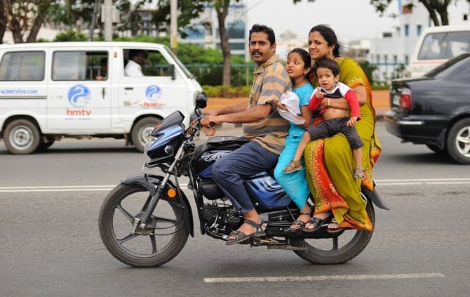 Be careful while your little babies are with you on your bike