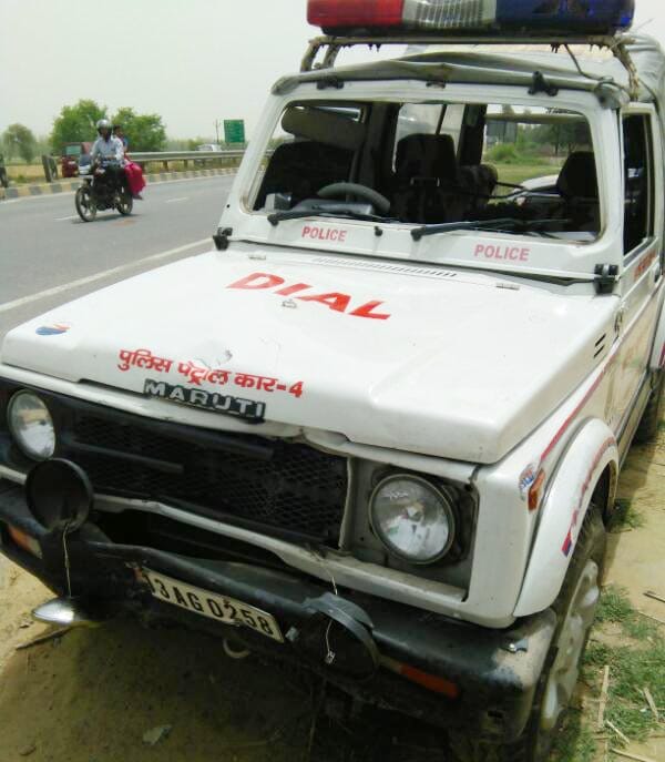 Police gypsy rammed bike riders