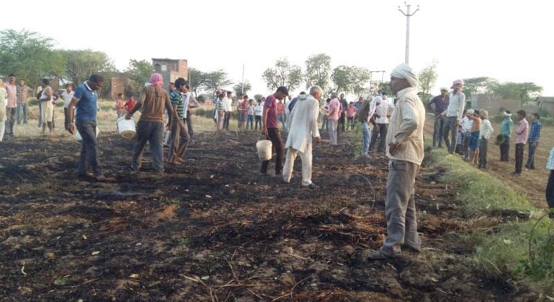 crop got fired due to short circuit