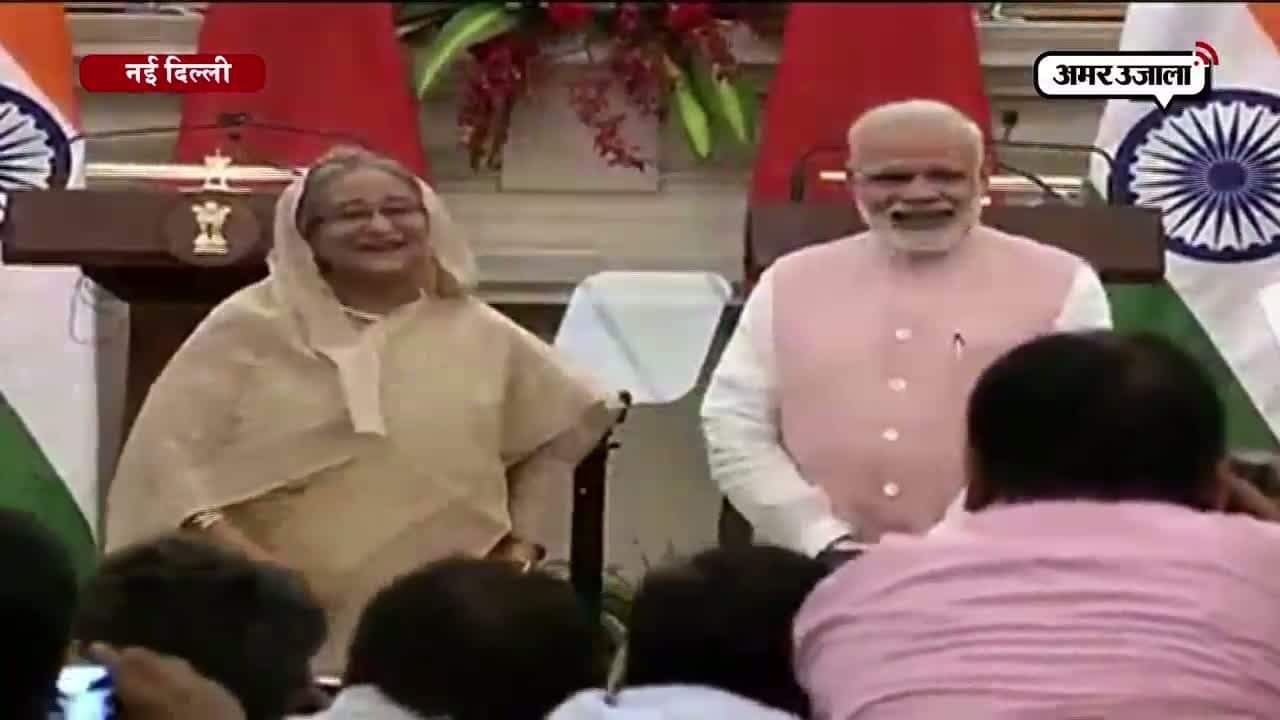 नई दिल्ली पीएम मोदी और शेख हसीना