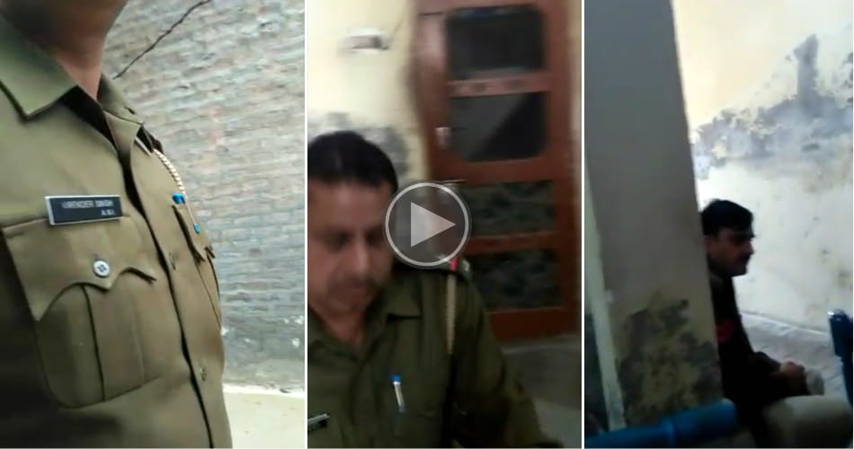 constable demanding bribe, video viral on social media