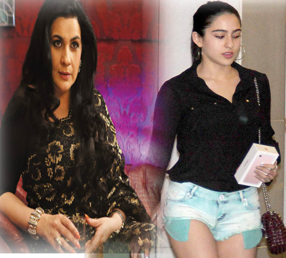 Amrita Singh, ex wife of Saif Ali Khan puts a ban on daughter Sara wearing bikini in SOTY 2