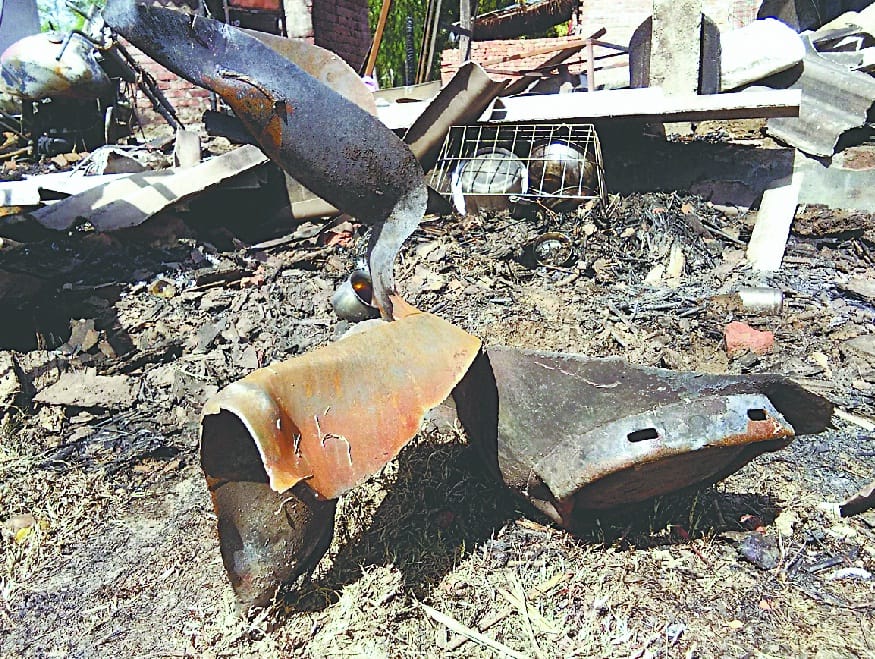 Cylinder blast blew home 