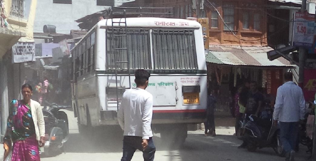 Work of micro surfacing on the road makes trouble