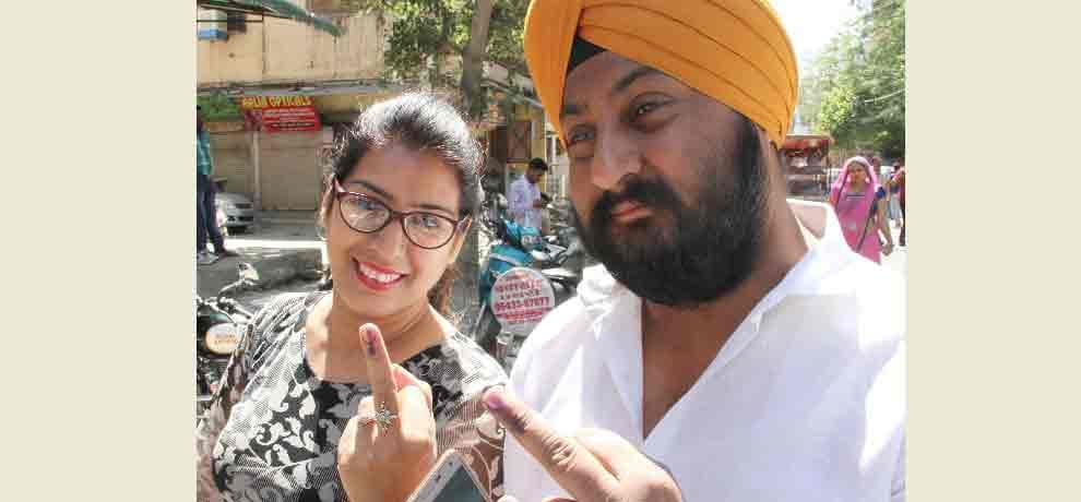 voting in delhi rajauri garden by election  