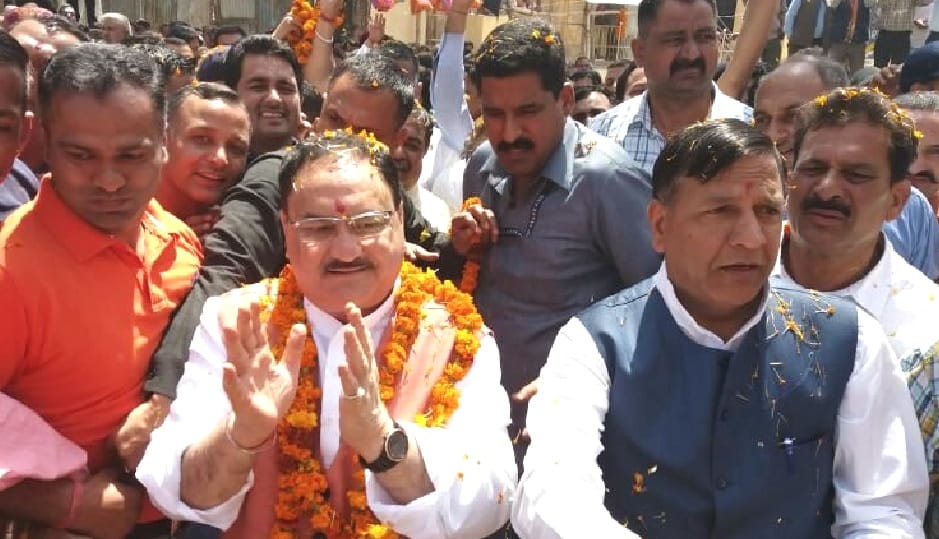 JP Nadda Will Tour to Himachal on 12th May.