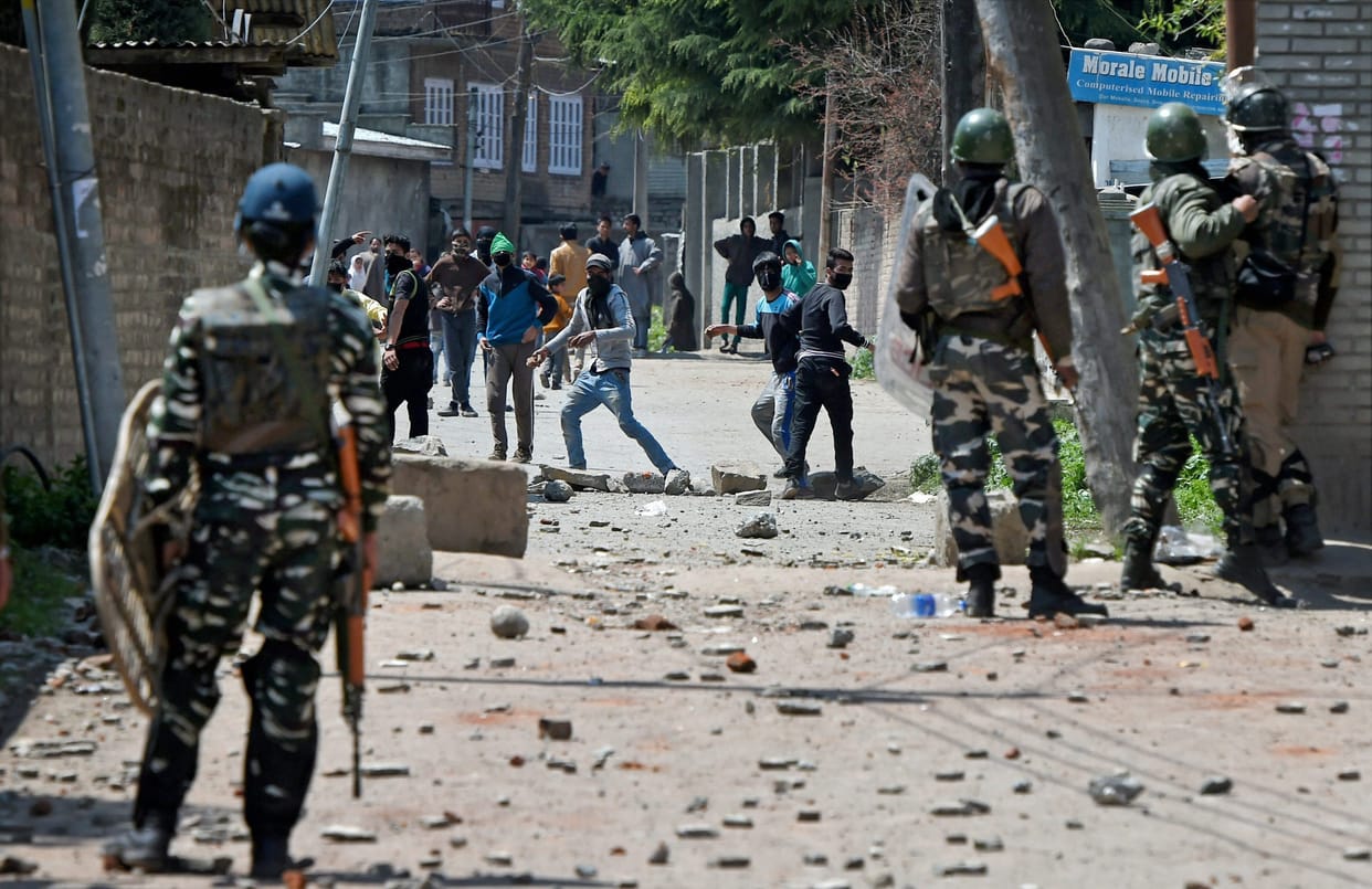 CLASHES IN KASHMIR VALLEY ON MONDAY