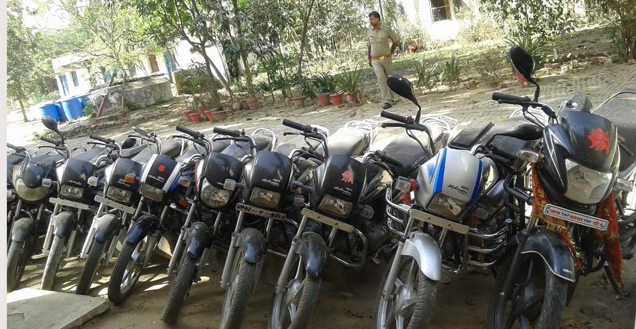 Manglwa gang raises bike, 22 recovered from many districts