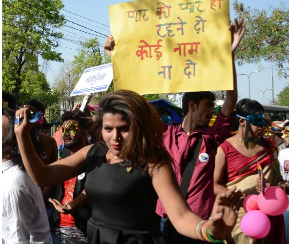 march of homosexual in Lucknow.