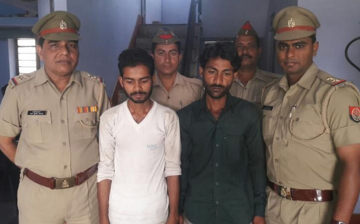 Slaughter house caught, two arrested