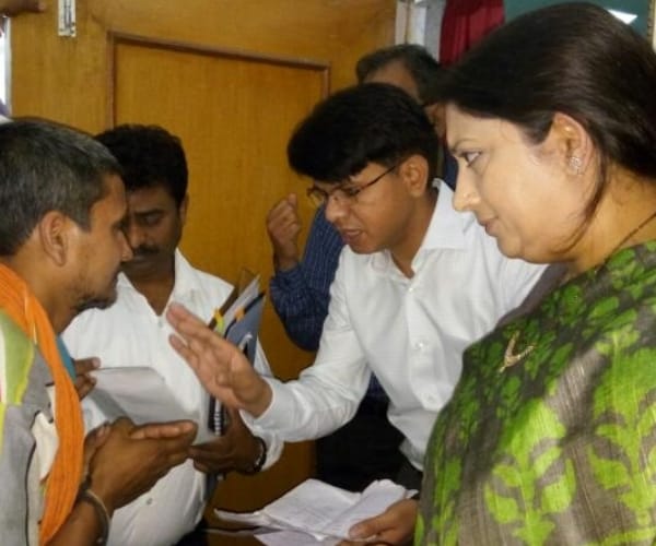 second day of smriti irani's amethi visit.