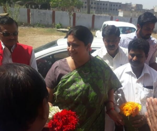 second day of smriti irani's amethi visit.