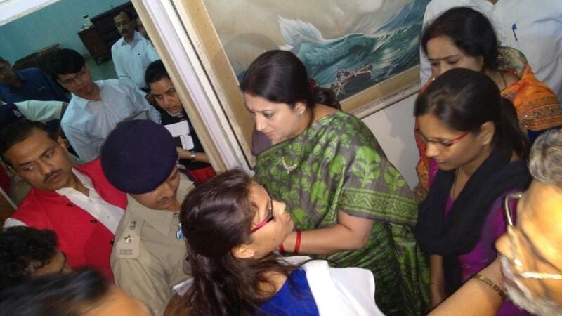 second day of smriti irani's amethi visit.