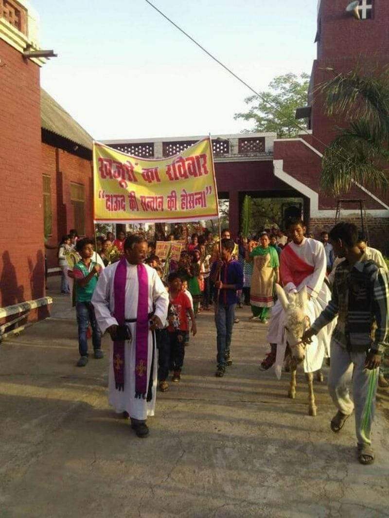 The church of Jesus Christ on Palm Sunday