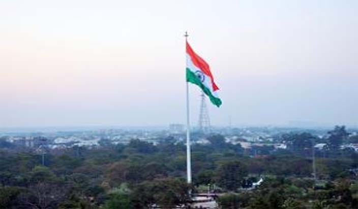 flag hoisting of 100 foot tiranga in Bikaner