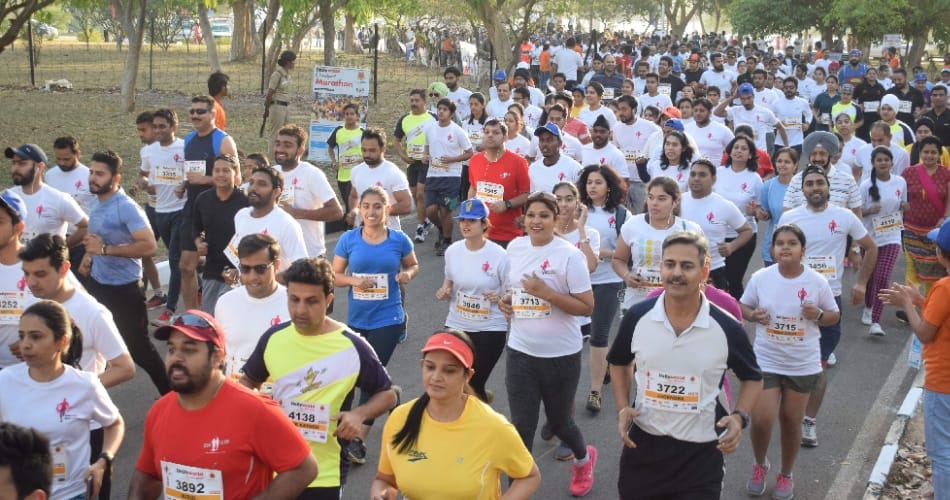 Marathon run in Chandigarh, about 4 thousand people took part
