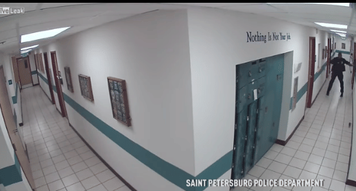 policeman caught in cctv footage