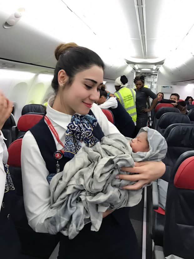 Cabin crew help deliver baby girl at 42,000 feet 