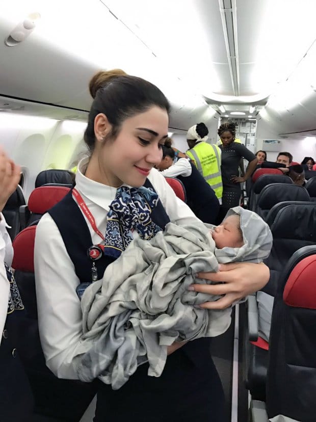 Cabin crew help deliver baby girl at 42,000 feet 