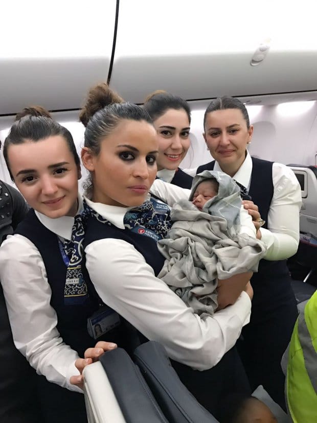 Cabin crew help deliver baby girl at 42,000 feet 