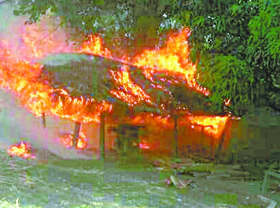 25 houses and 58 bigha crop ash by fire