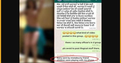 police officer sent Topless Girl photo In Whatsapp Group