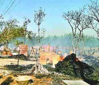 43 houses worthless, three people scorched