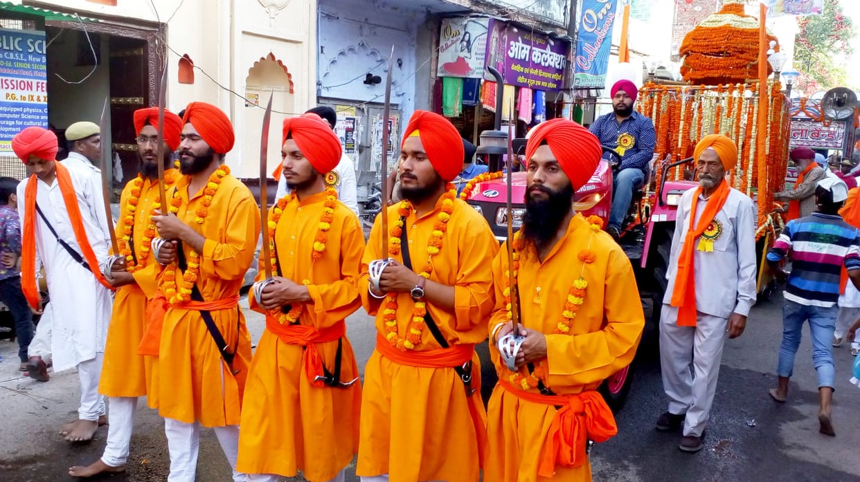 Chowunar rainy floral flower in the city kirtan yatra