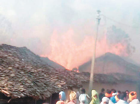 Burnt a hundred houses by fire, potential loss of 10 million