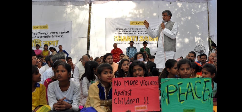 Peace Conference of Nobel laureate Kailash Satyarthi on Syria issue at rajghat delhi