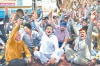 jind,  bus stand, no bus availble, protest, no bus,  harayana
